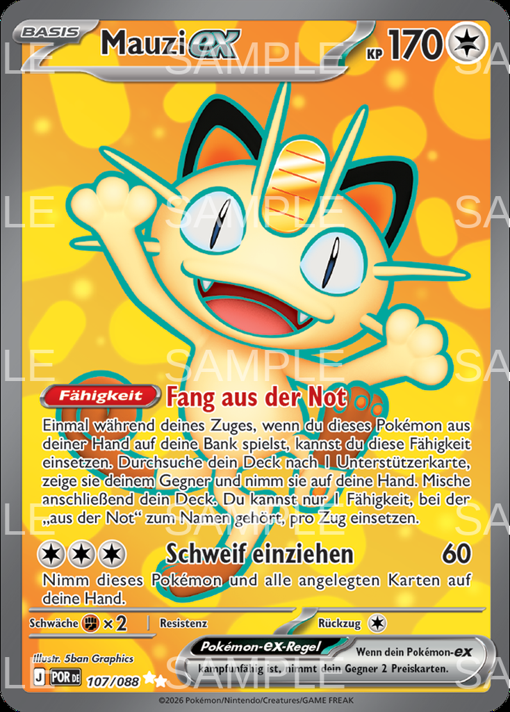 107 Mauzi ex - Meowth ex - POR 107/88