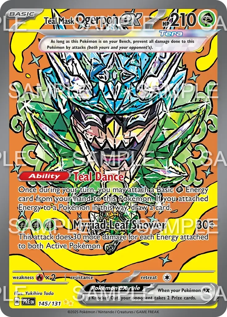 145 Türkisgrüne Maske Ogerpon ex - Teal Mask Ogerpon ex - PRE 145/131