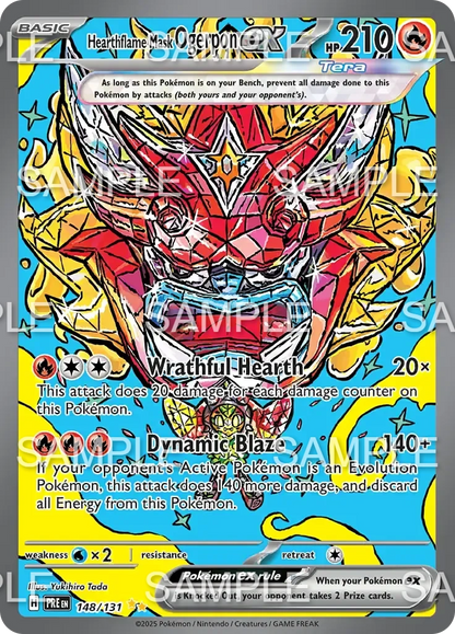 148 Ofenmaske Ogerpon ex - Hearthflame Mask Ogerpon ex - PRE 148/131