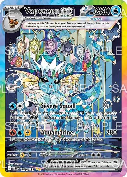 149 Aquana ex - Vaporeon ex - PRE 149/131