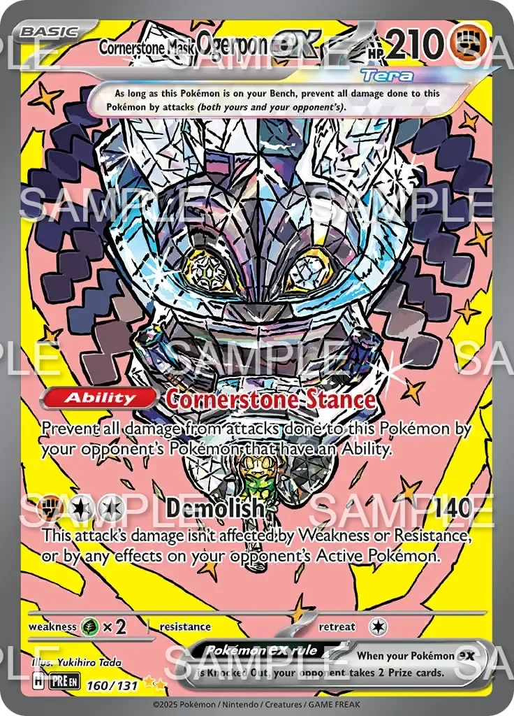 160 Fundamentmaske Ogerpon ex - Cornerstone Mask Ogerpon ex - PRE 160/131