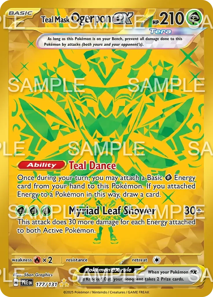 177 Türkisgrüne Maske Ogerpon ex - Teal Mask Ogerpon ex - PRE 177/131