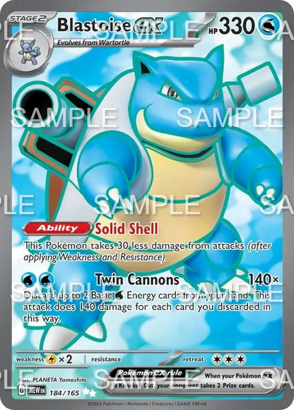 184 Turtok ex - Blastoise ex - MEW 184/165
