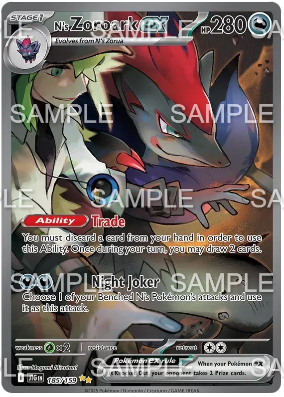185 Ns Zoroark ex - N's Zoroark ex - JTG 185/159