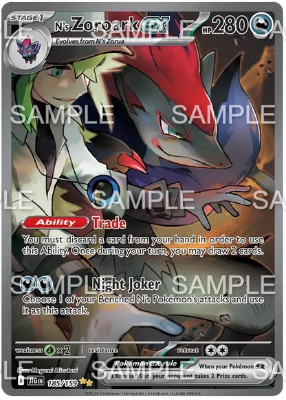 185 Ns Zoroark ex - N's Zoroark ex - JTG 185/159