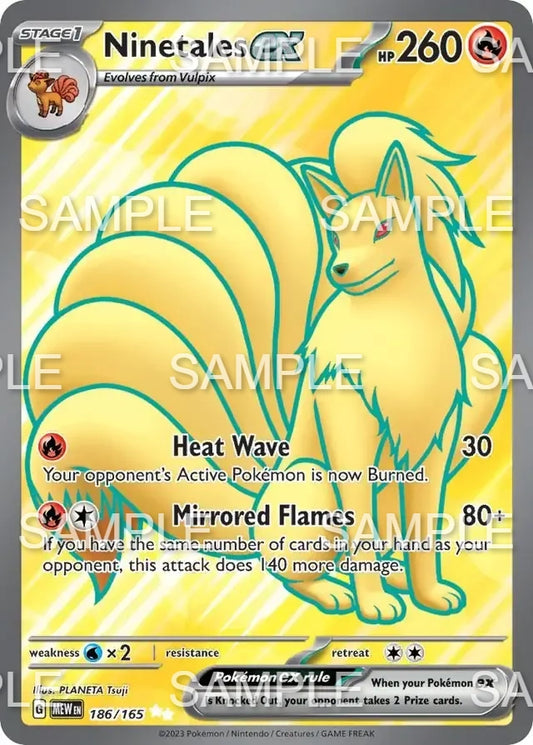 186 Vulnona ex - Ninetales ex - MEW 186/165
