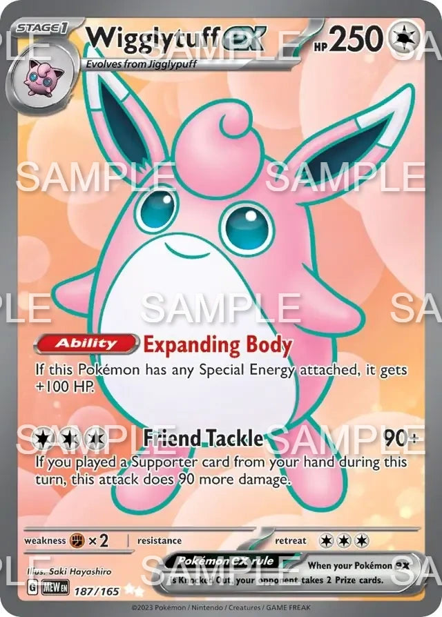 187 Knuddeluff ex - Wigglytuff ex - MEW 187/165