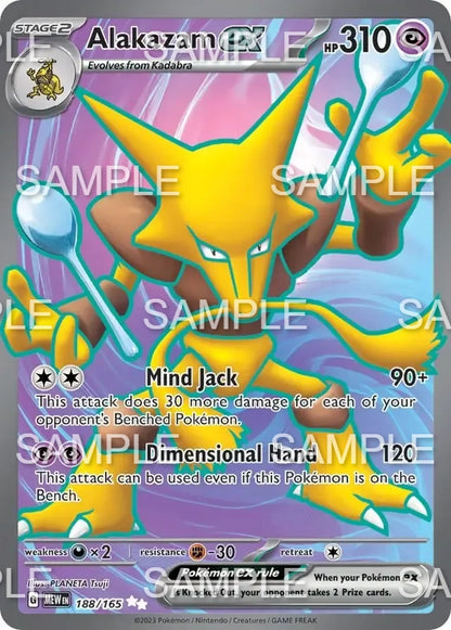 188 Simsala ex - Alakazam ex - MEW 188/165