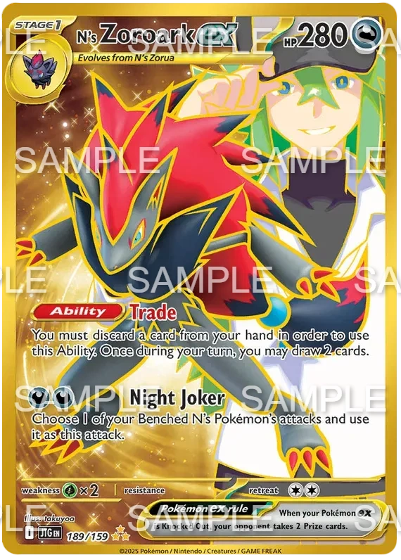 189 Ns Zoroark ex - N's Zoroark ex - JTG 189/159