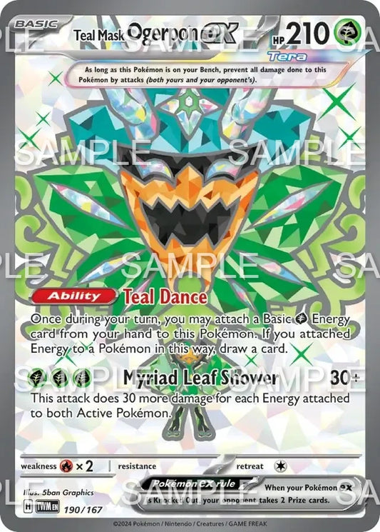 190 Türkisgrüne Maske Ogerpon ex - Teal Mask Ogerpon ex - TWM 190/167