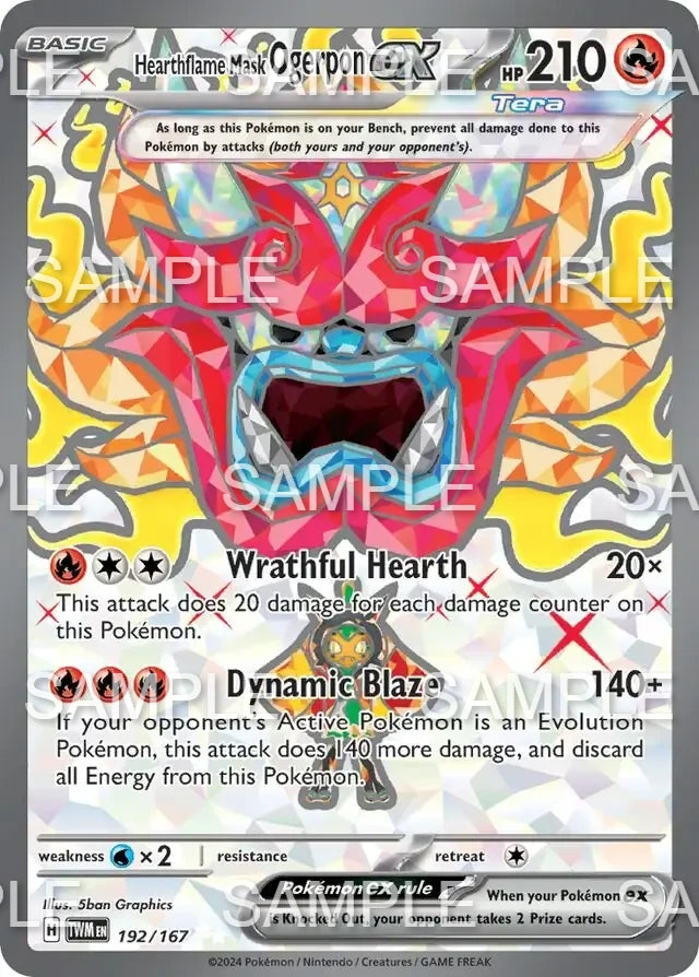 192 Ofenmaske Ogerpon ex - Hearthflame Mask Ogerpon ex - TWM 192/167