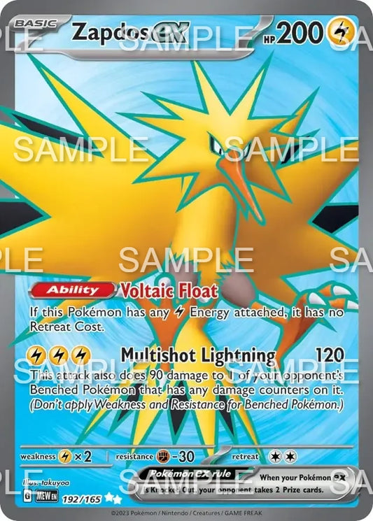 192 Zapdos ex  -  MEW 192/165