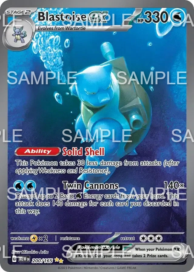 200 Turtok ex - Blastoise ex - MEW 200/165