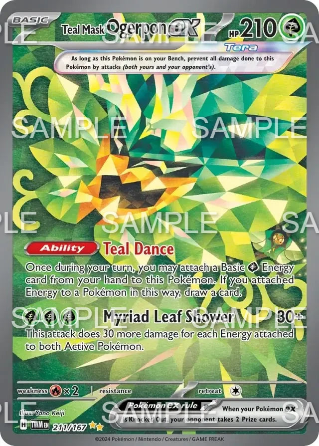 211 Türkisgrüne Maske Ogerpon ex - Teal Mask Ogerpon ex - TWM 211/167