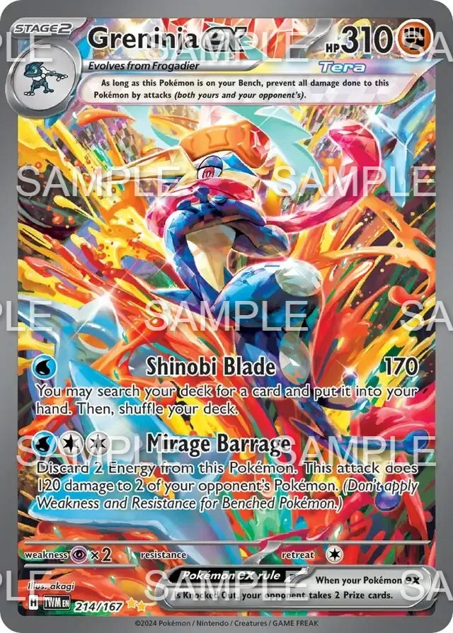 214 Quajutsu ex - Greninja ex - TWM 214/167