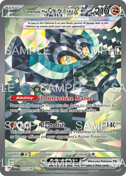 215 Fundamentmaske Ogerpon ex - Cornerstone Mask Ogerpon ex - TWM 215/167