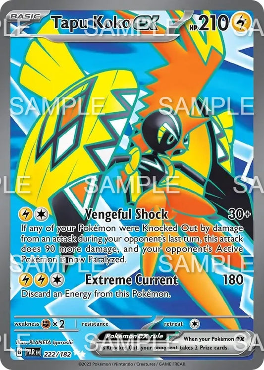 222 Kapu-Riki ex - Tapu Koko ex - PAR 222/182