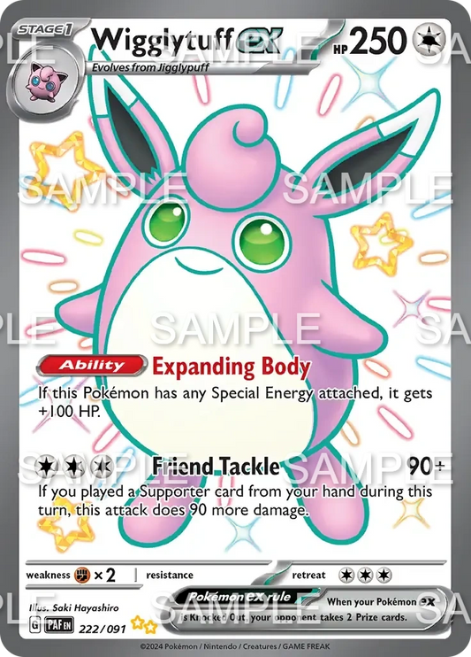 222 Knuddeluff ex - Wigglytuff ex - PAF 222/091
