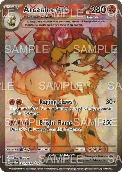 224 Arkani ex - Arcanine ex - SVI 224/198