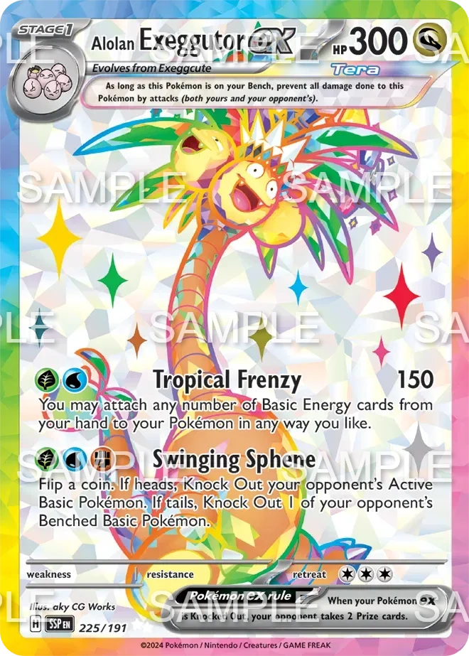 225 Alola-Kokowei ex - Alolan Exeggutor ex - SSP 225/191