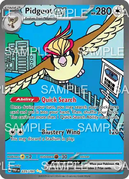 225 Tauboss ex - Pidgeot ex - OBF 225/197