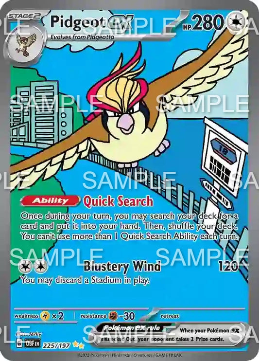 225 Tauboss ex - Pidgeot ex - OBF 225/197