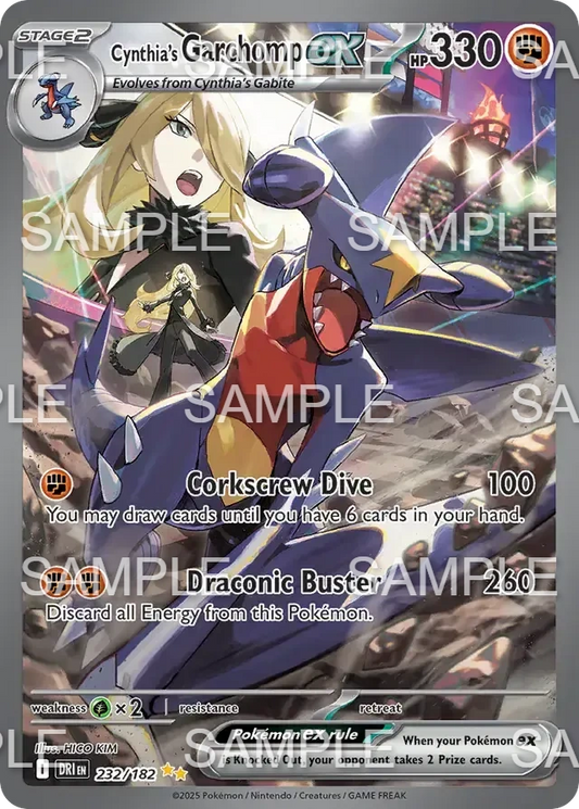 232 Cynthias Knakrack ex - Cynthia's Garchomp ex - DRI 232/182