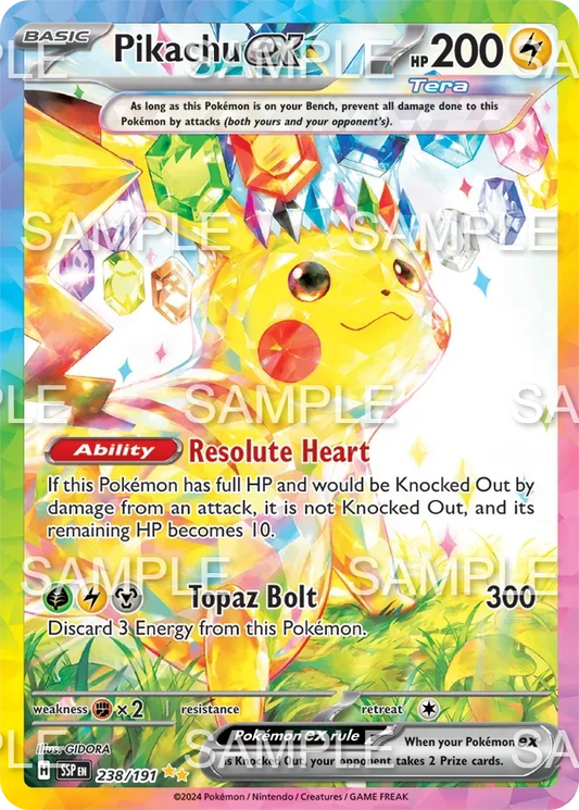 238 Pikachu ex  -  SSP 238/191