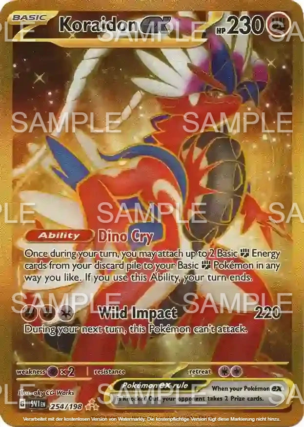 254 Koraidon ex - - SVI 254/198