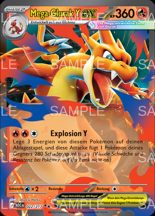 022 Mega Glurak Y ex - Mega Charizard Y ex - ASC 022/217