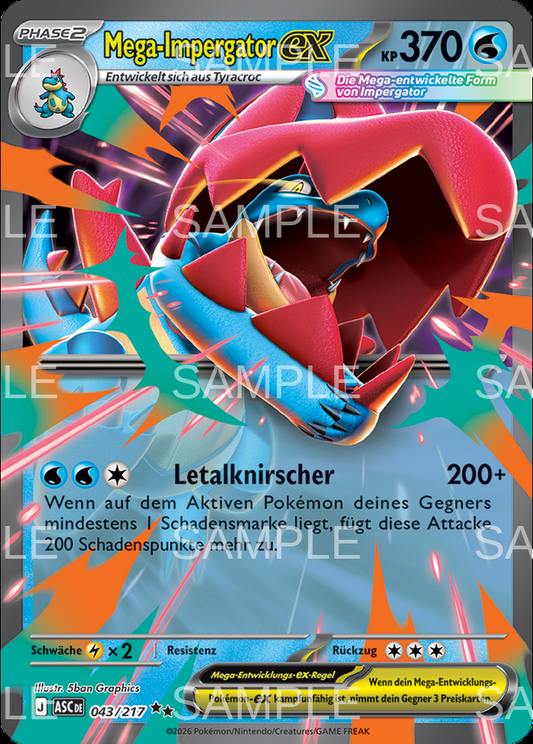 043 Mega Impergator ex - Mega Feraligatr ex - ASC 043/217