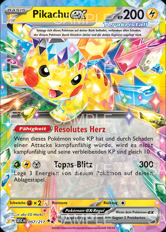 057 Pikachu ex - Pikachu ex - ASC 057/217