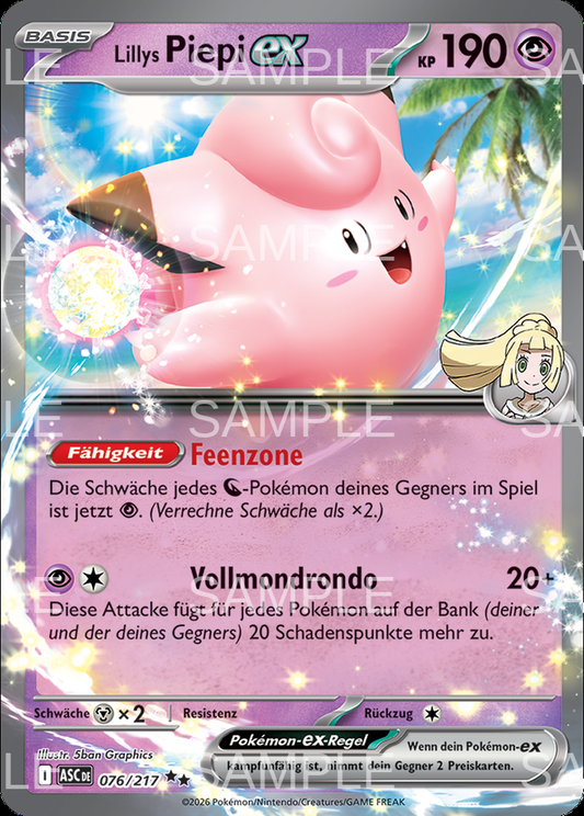 076 Lillys Piepi ex - Lillie's Clefairy ex - ASC 076/217
