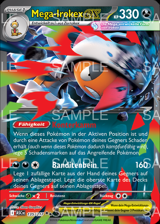 135 Mega Irokex ex - Mega Scrafty ex - ASC 135/217