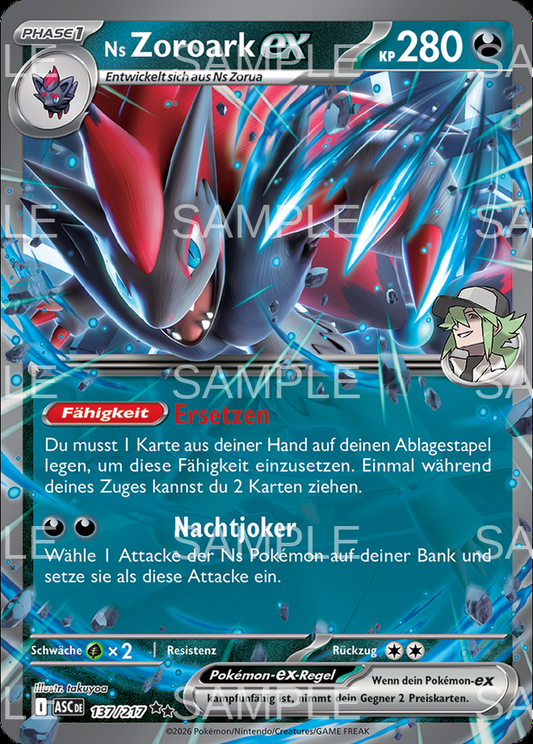 137 Ns Zoroark ex - N's Zoroark ex - ASC 137/217