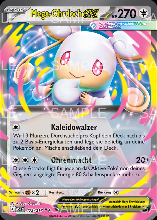 172 Mega Ohrdoch ex - Mega Audino ex - ASC 172/217