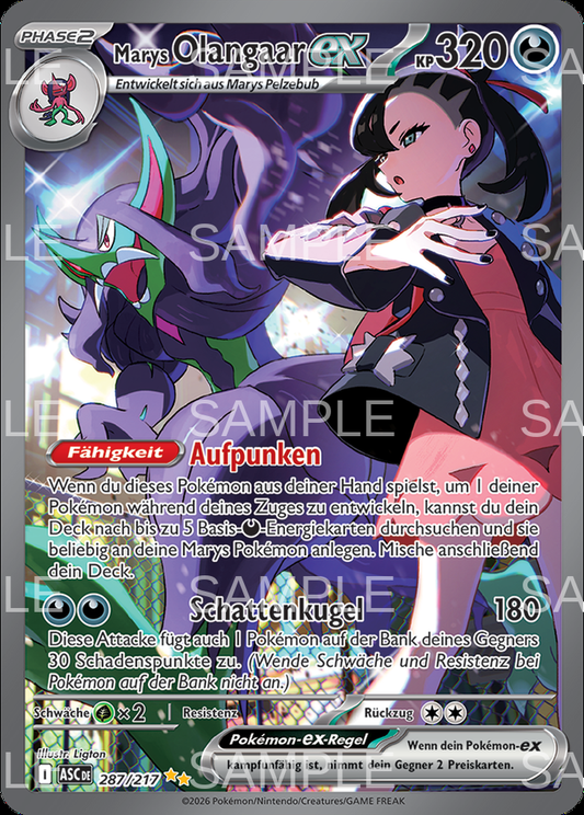 287 Marys Olangaar ex - Marnie's Grimmsnarl ex - ASC 287/217