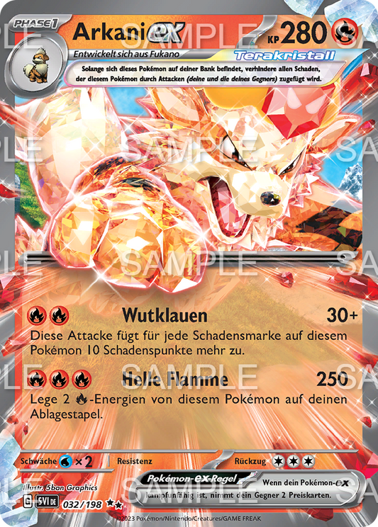 032 Arkani ex - Arcanine ex - SVI 032/198