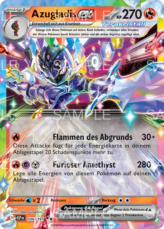 036 Azugladis ex - Ceruledge ex - SSP 036/191