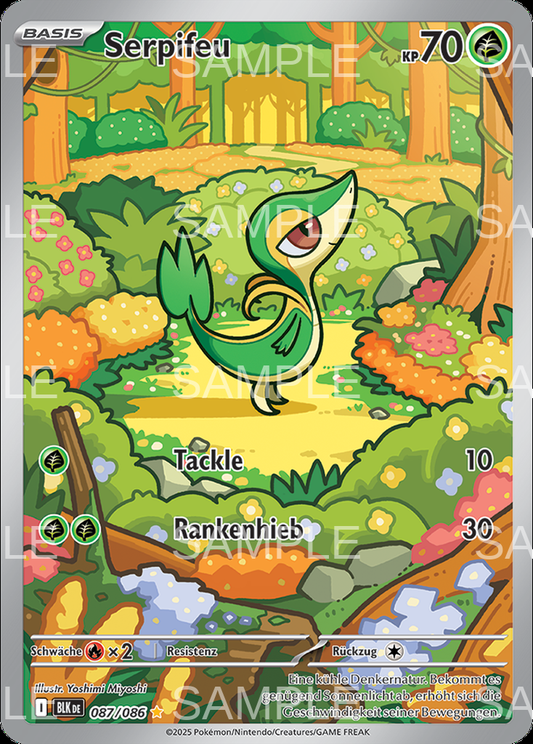 087 Serpifeu - Snivy - BLK 087/086