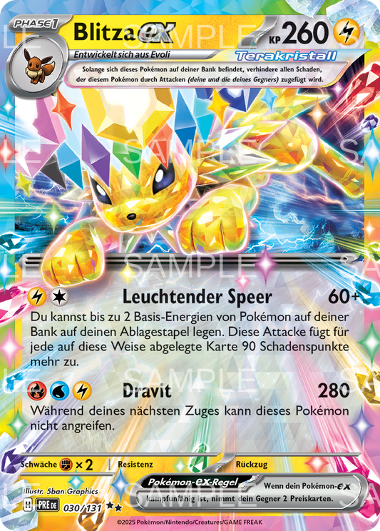 030 Blitza ex - Jolteon ex - PRE 030/131