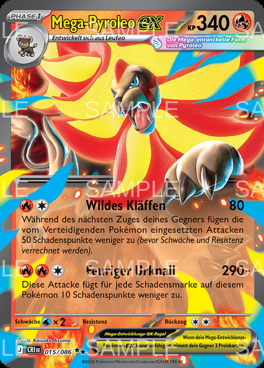 015 Mega Pyroleo ex - Mega Pyroar ex - CRI 015/86