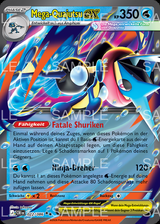 022 Mega Quajutsu ex - Mega Greninja ex - CRI 022/86