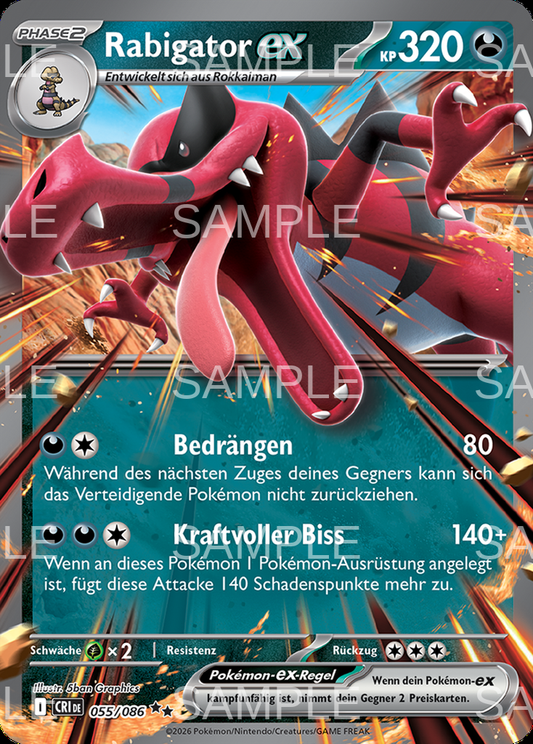 055 Rabigator ex - Krookodile ex - CRI 055/86