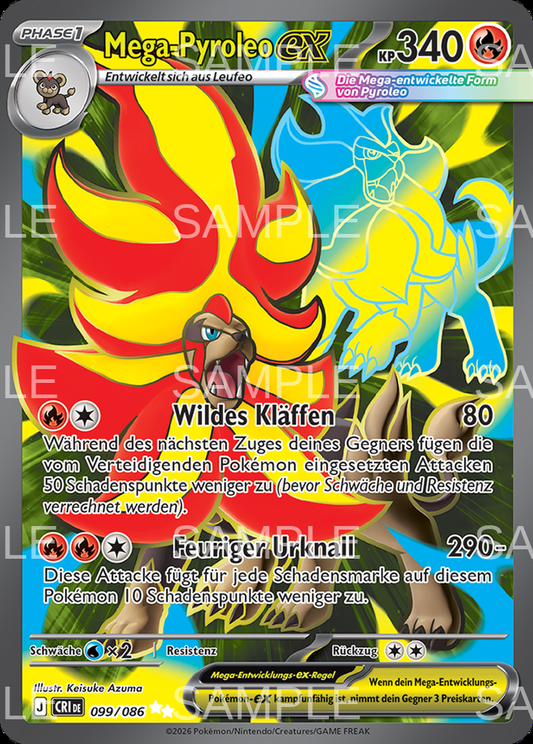 099 Mega Pyroleo ex - Mega Pyroar ex - CRI 099/86