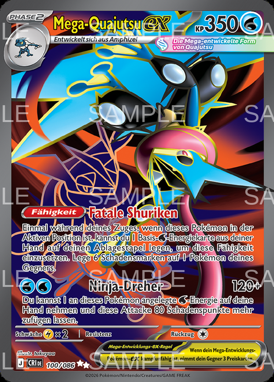100 Mega Quajutsu ex - Mega Greninja ex - CRI 100/86