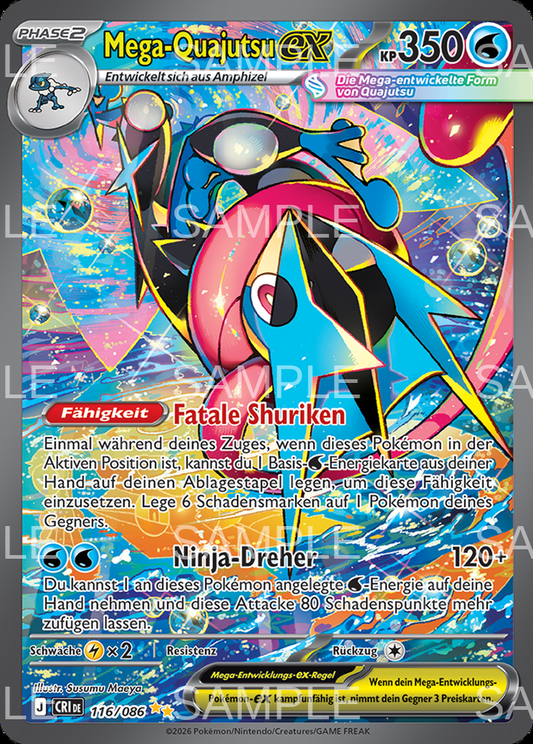 116 Mega Quajutsu ex - Mega Greninja ex - CRI 116/86