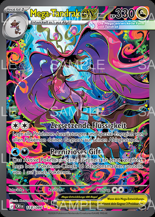 118 Mega Tandrak ex - Mega Dragalge ex - CRI 118/86