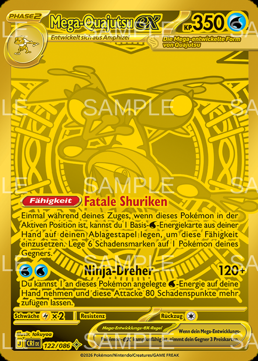 122 Mega Quajutsu ex - Mega Greninja ex - CRI 122/86