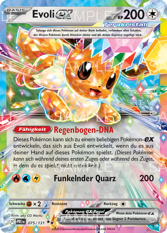 075 Evoli ex - Eevee ex - PRE 075/131